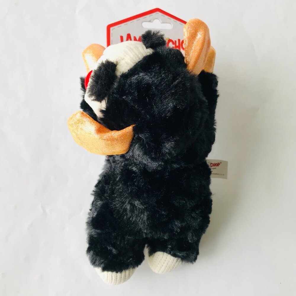 Dog Multipet  Black LAMB CHOP  w  Orange nail  DOG Toys  Squeak  Size : 8 "x 4" - Picture 3 of 3